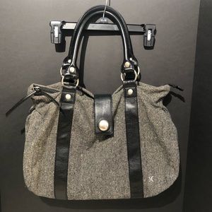 Hurley Tweed/Wool Black Bag
